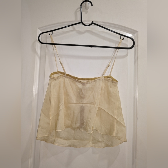 NWT SKIMS ROMANCE SUPER CROPPED SILK CAMI IN BUTTER - Picture 7 of 8